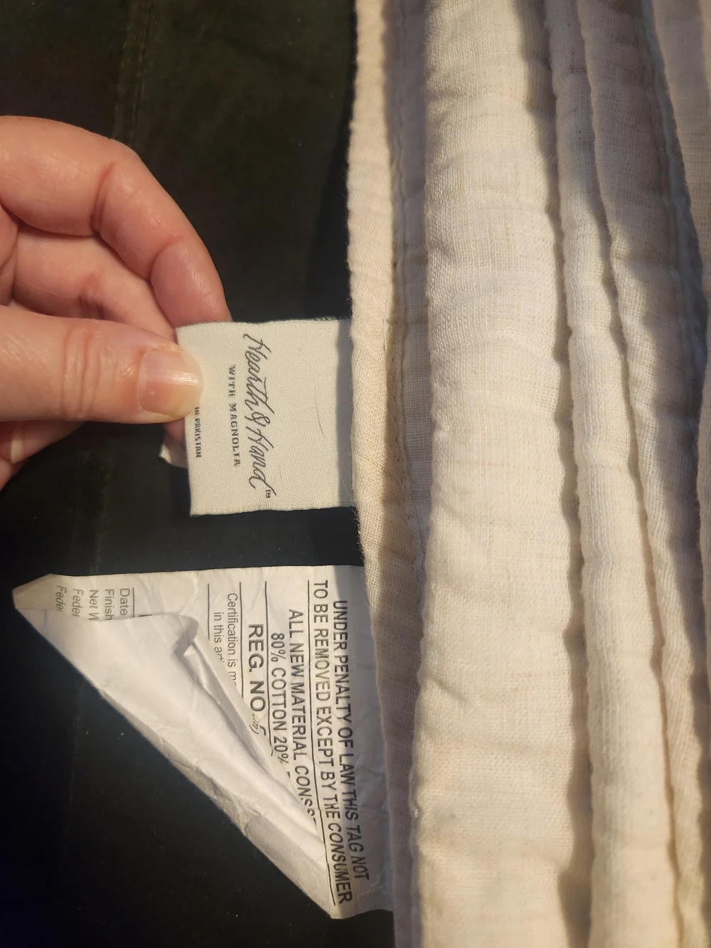 King Textured Grid Coverlet Quilt -  Neutral Beige By Hearth And Hand Magnolia